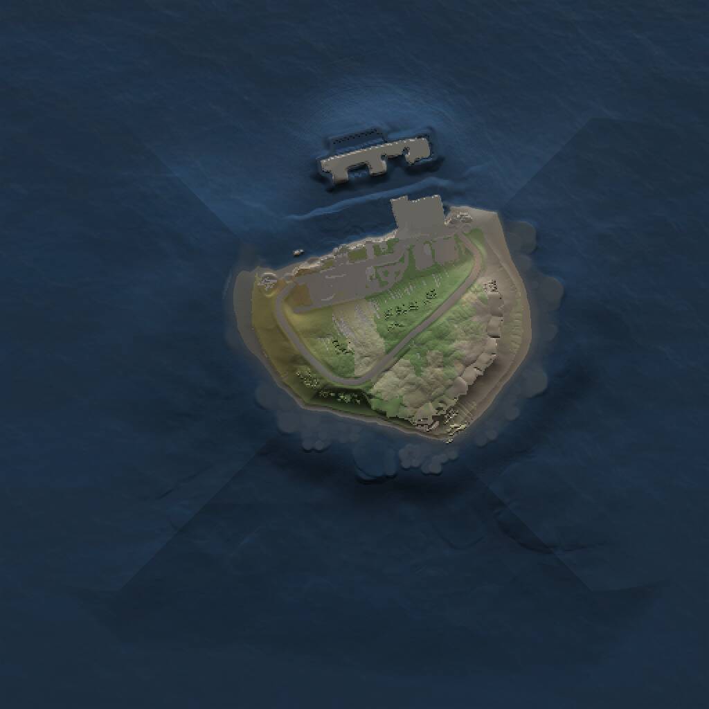 Rust Map: Procedural Map, Size: 1000, Seed: 156321, 2 Monuments