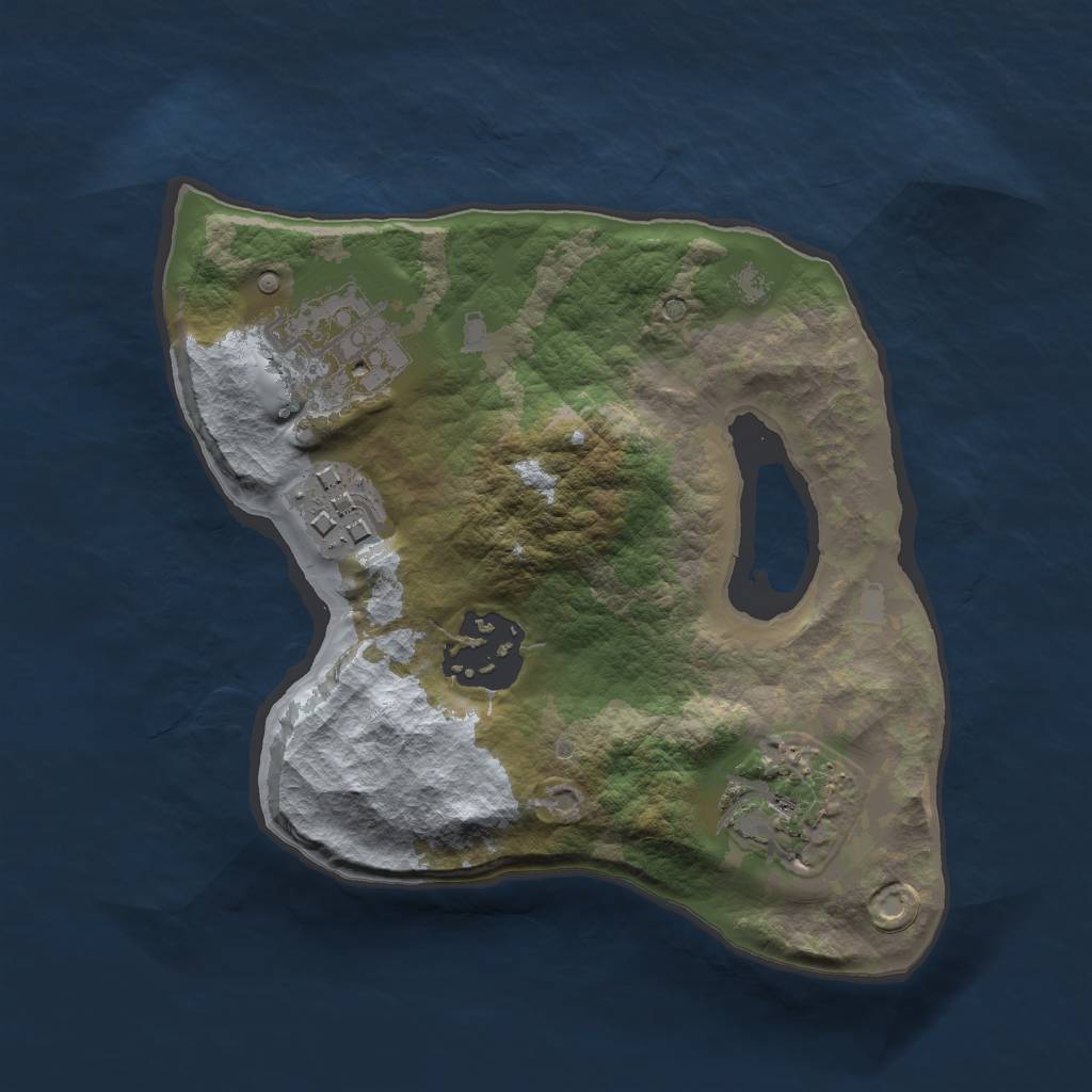 Rust Map: Barren, Size: 2000, Seed: 737212, 6 Monuments