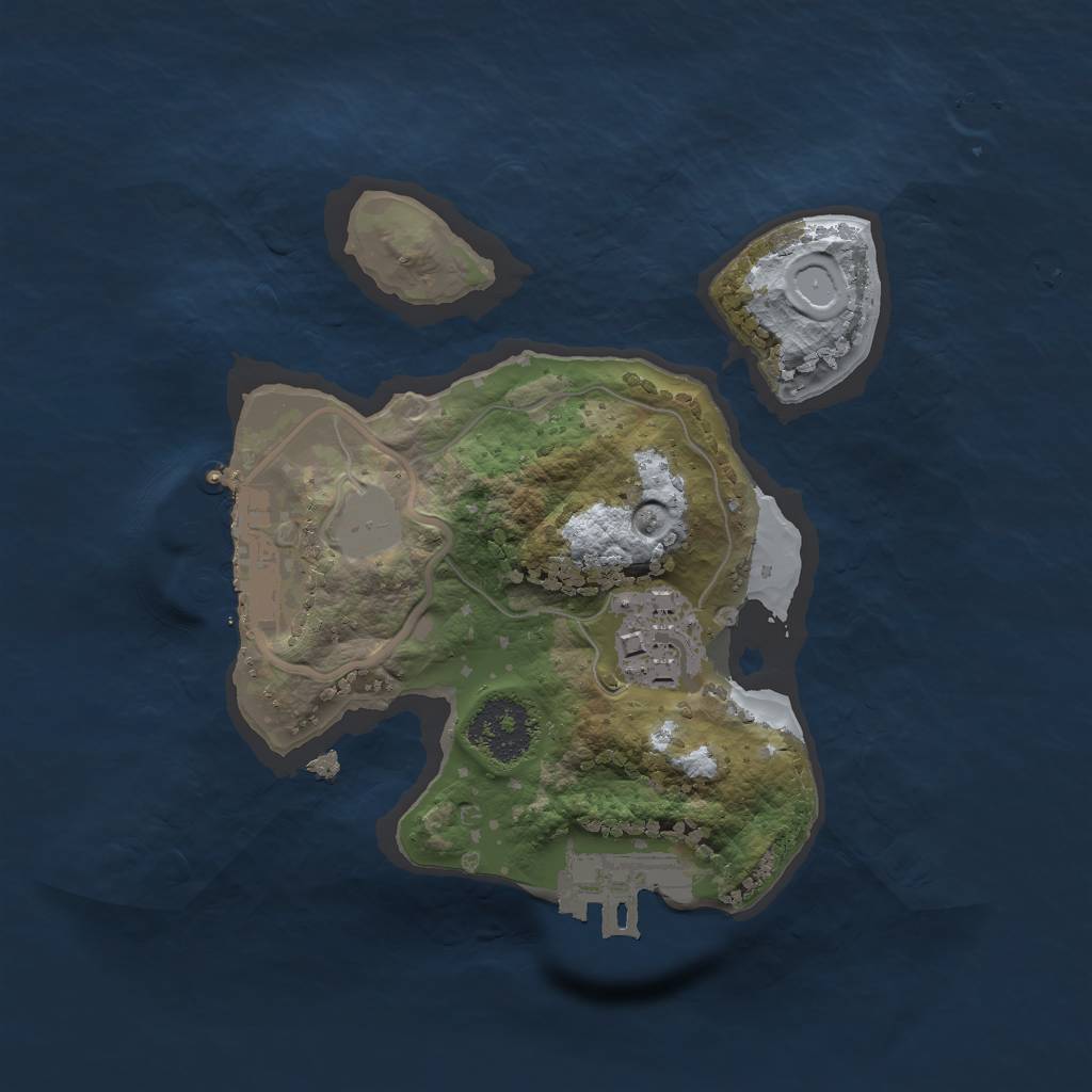 Rust Map: Procedural Map, Size: 1800, Seed: 285974465, 8 Monuments