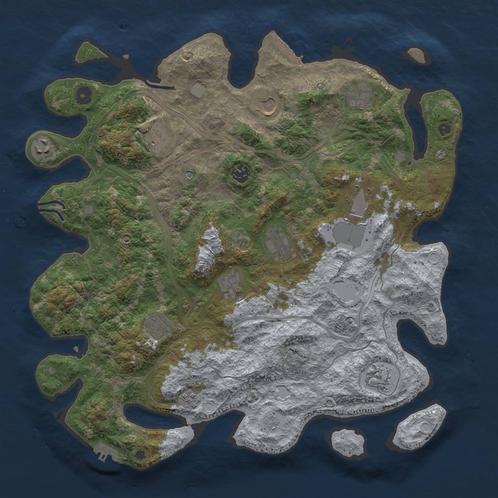 Rust Map: Procedural Map, Size: 4250, Seed: 9232022, 20 Monuments