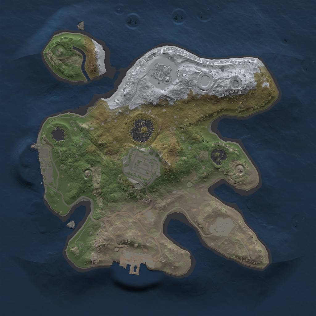 Rust Map: Procedural Map, Size: 2000, Seed: 1234564, 9 Monuments