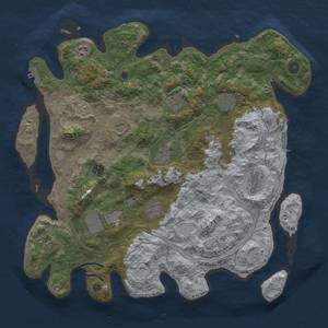 Thumbnail Rust Map: Procedural Map, Size: 4250, Seed: 1106899743, 20 Monuments