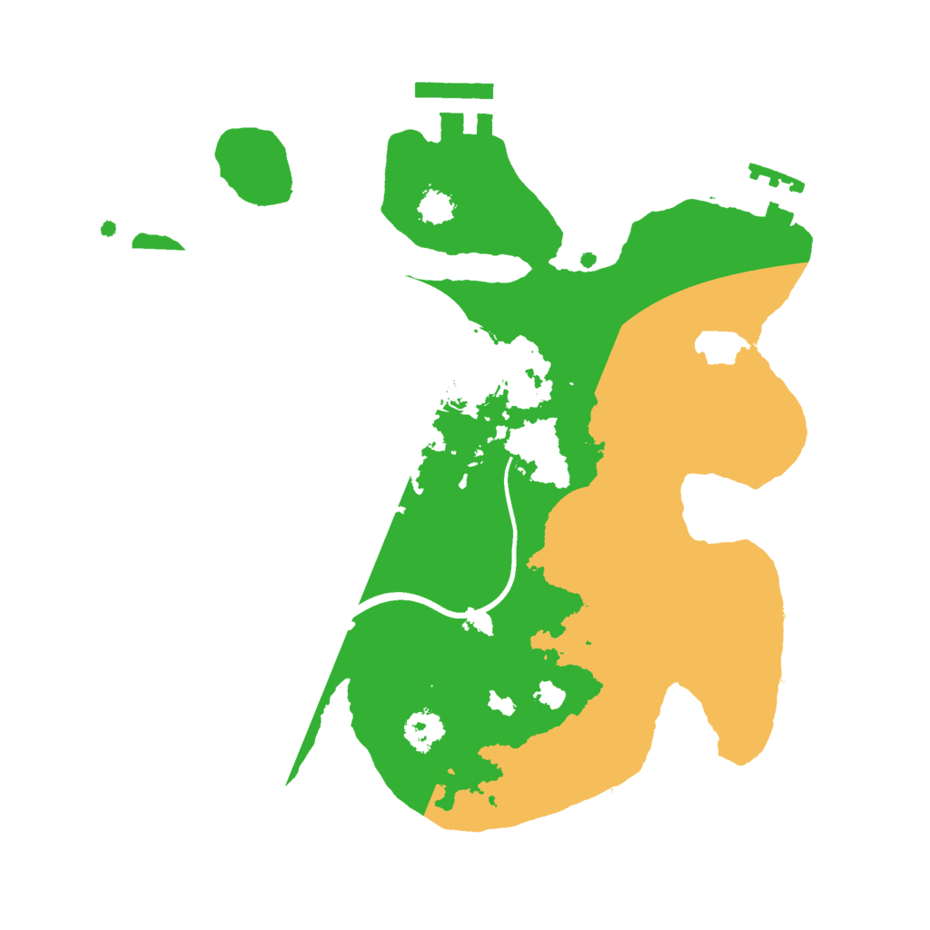 Biome Rust Map: Procedural Map, Size: 2400, Seed: 12345