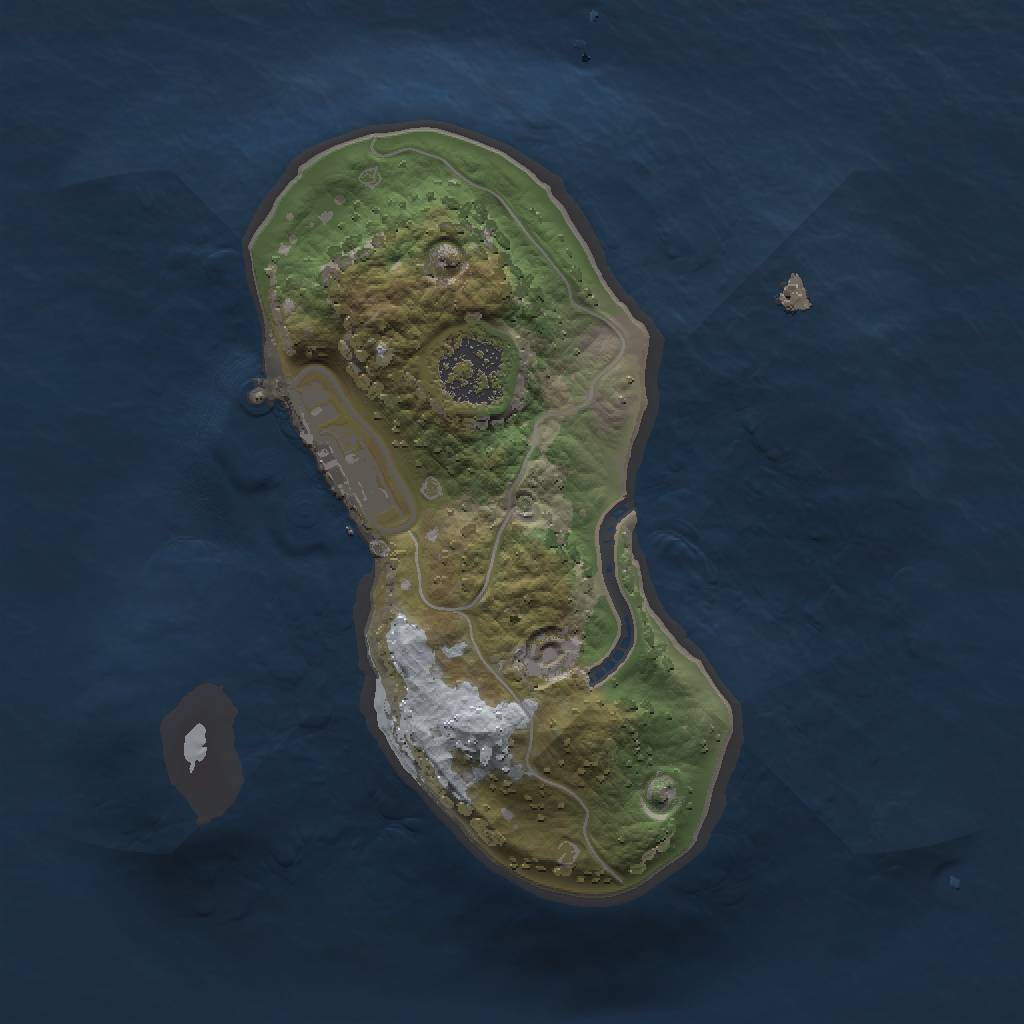 Rust Map: Procedural Map, Size: 1500, Seed: 564170519, 5 Monuments