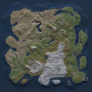 Thumbnail Rust Map: Procedural Map, Size: 4250, Seed: 55634322, 16 Monuments