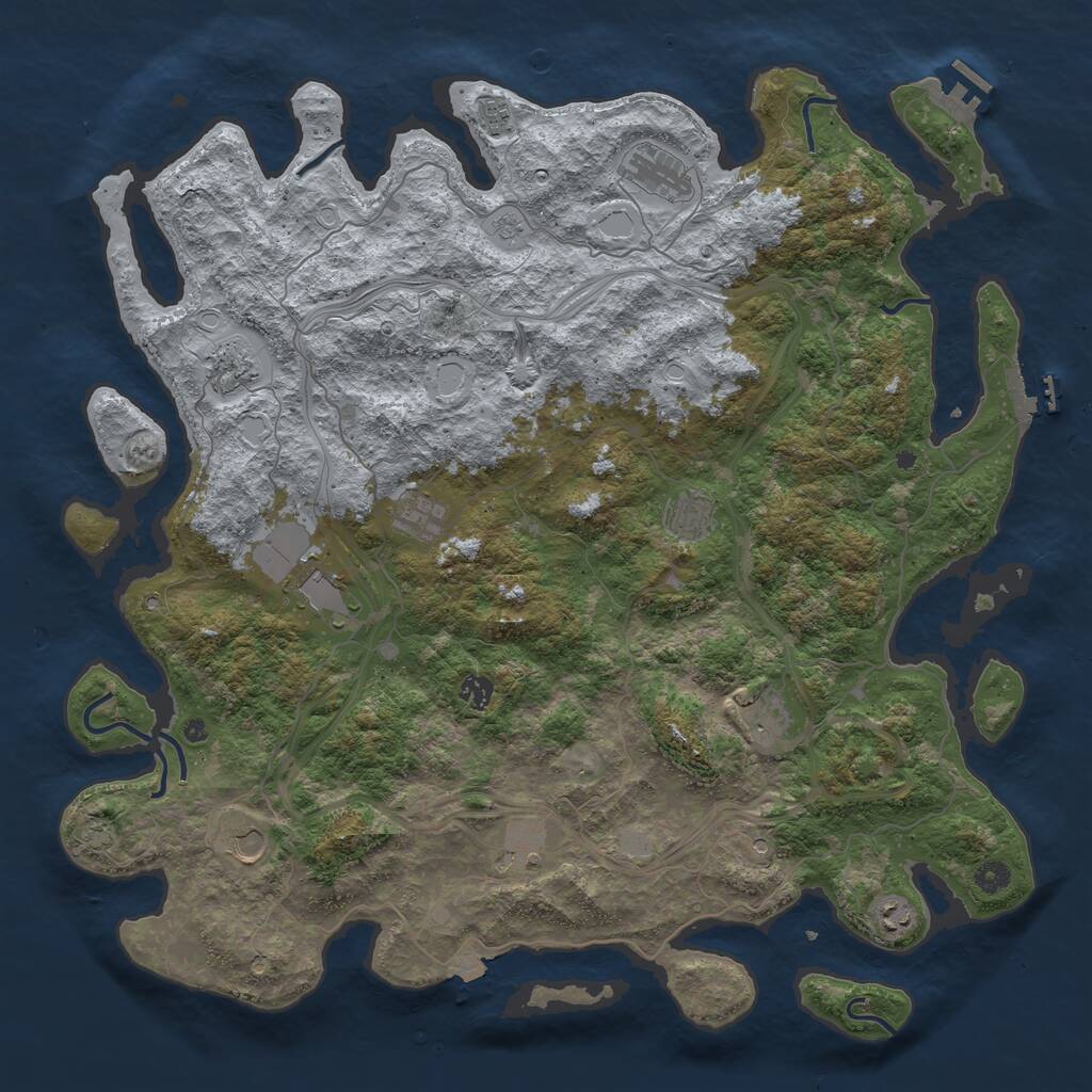 Rust Map: Procedural Map, Size: 4780, Seed: 648252, 17 Monuments