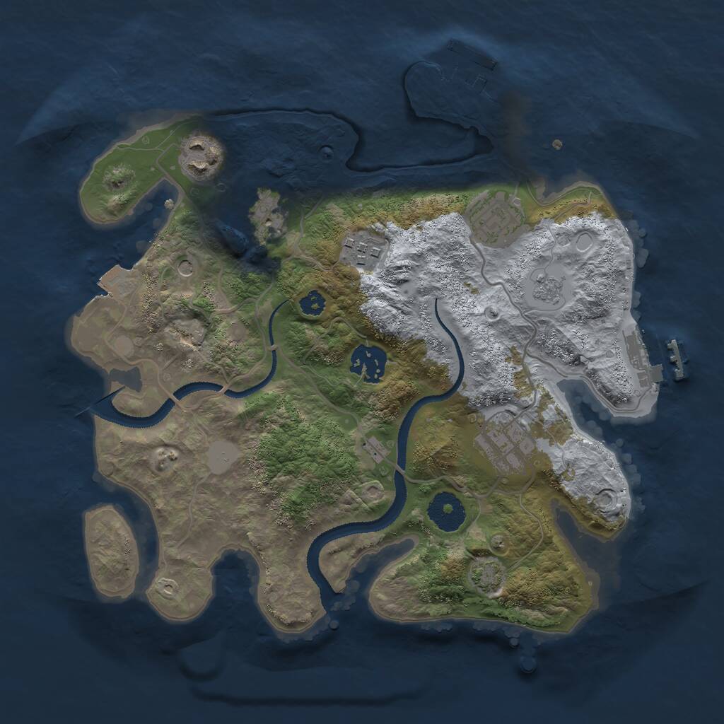 Rust Map: Procedural Map, Size: 2920, Seed: 962868864, 12 Monuments