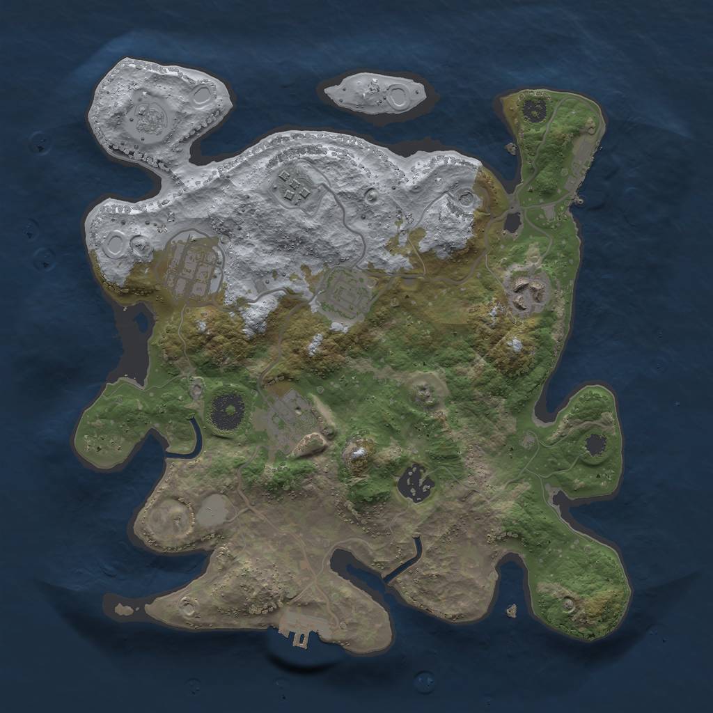 Rust Map: Procedural Map, Size: 3000, Seed: 1426755266, 15 Monuments