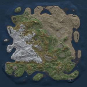 Thumbnail Rust Map: Procedural Map, Size: 4250, Seed: 1742665867, 20 Monuments