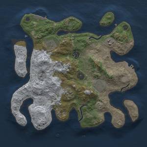 Thumbnail Rust Map: Procedural Map, Size: 3000, Seed: 1725619120, 14 Monuments