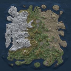 Thumbnail Rust Map: Procedural Map, Size: 4500, Seed: 2110863970, 20 Monuments