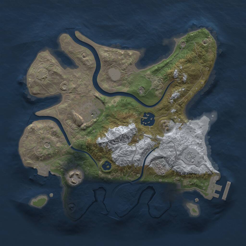 Rust Map: Procedural Map, Size: 2600, Seed: 1894572, 9 Monuments