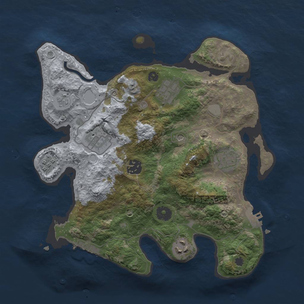 Rust Map: Procedural Map, Size: 3000, Seed: 211513891, 15 Monuments