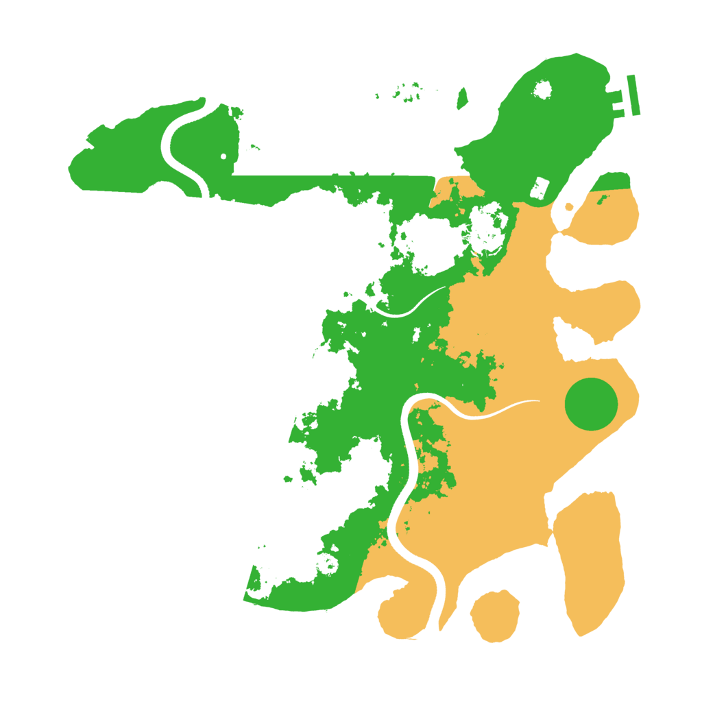 Biome Rust Map: Procedural Map, Size: 3500, Seed: 388792529