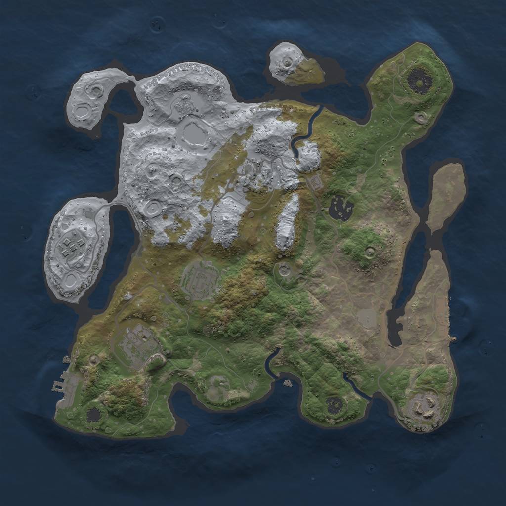 Rust Map: Procedural Map, Size: 3000, Seed: 113915009, 15 Monuments