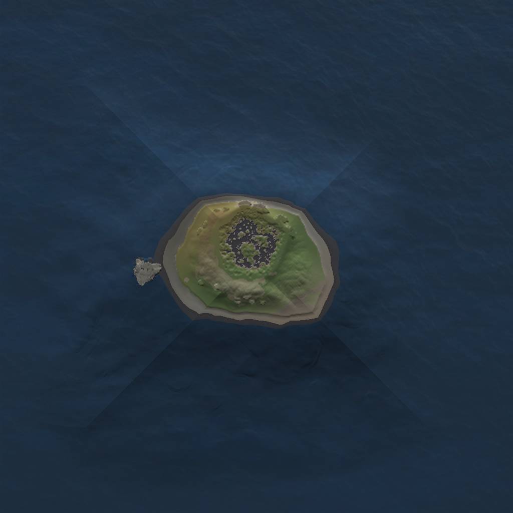 Rust Map: Procedural Map, Size: 1000, Seed: 554422, 3 Monuments