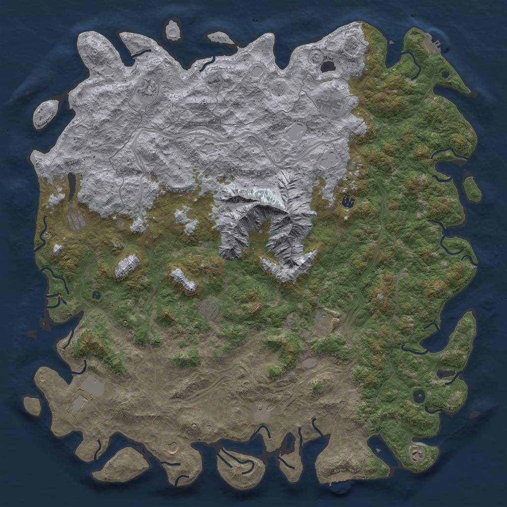 Rust Map: Procedural Map, Size: 6000, Seed: 17762026, 20 Monuments