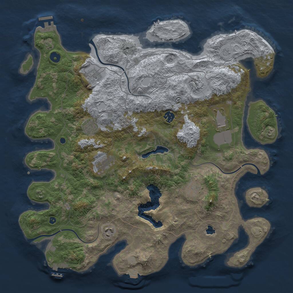Rust Map: Procedural Map, Size: 4200, Seed: 570, 15 Monuments