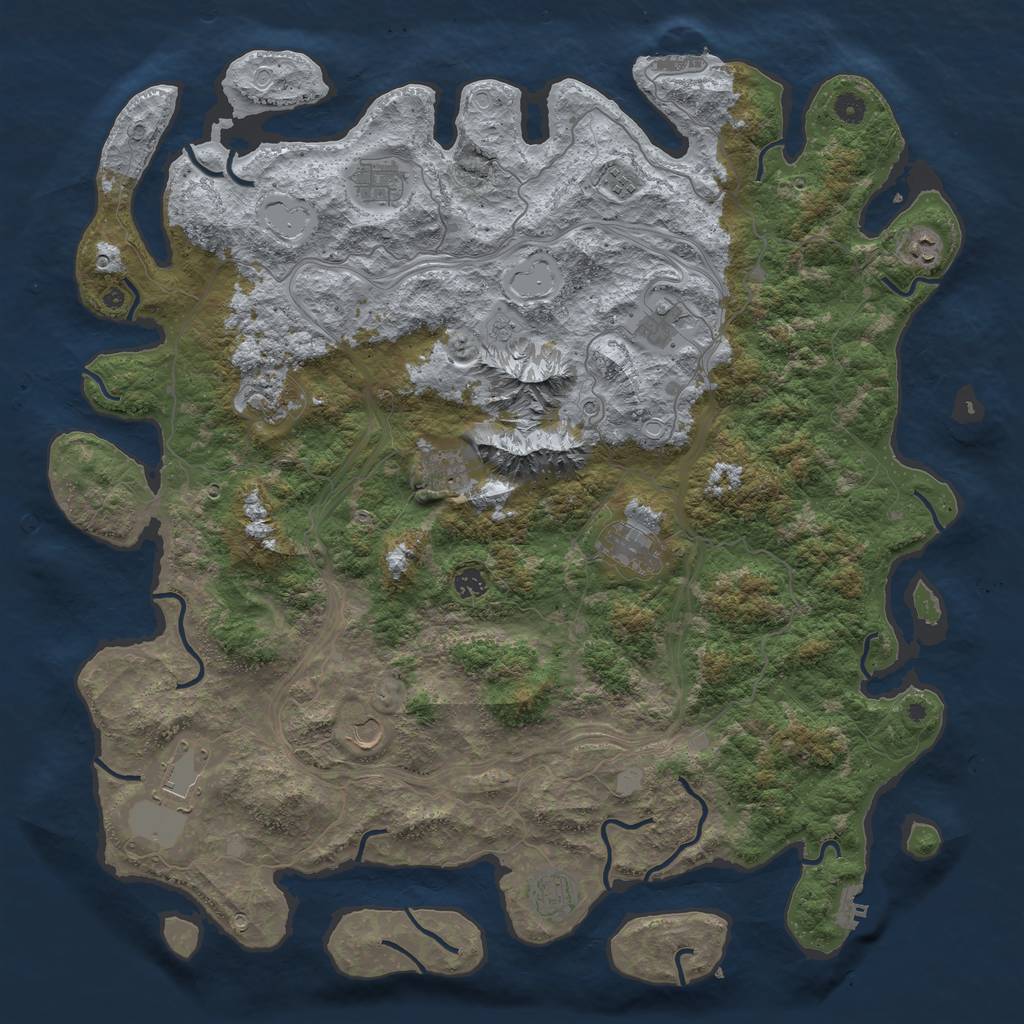 Rust Map: Procedural Map, Size: 5000, Seed: 15762, 20 Monuments