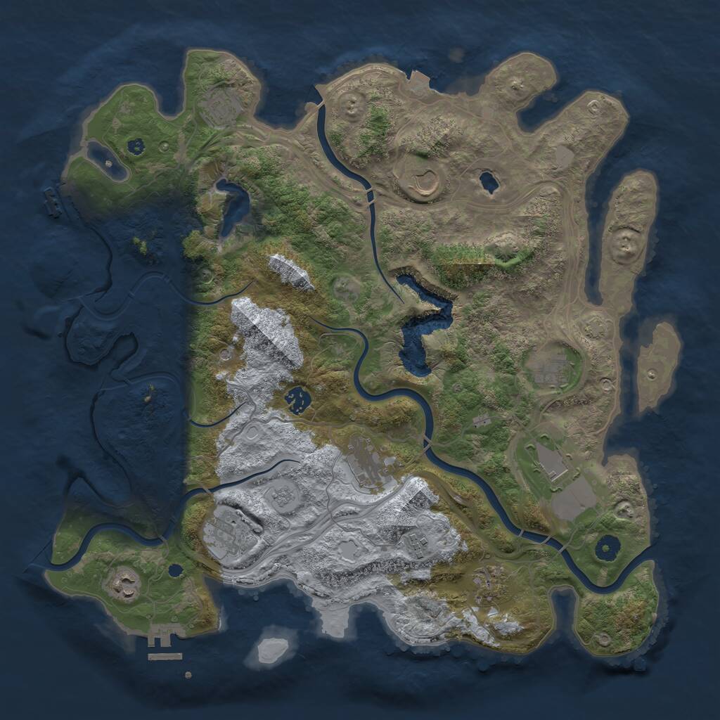 Rust Map: Procedural Map, Size: 4250, Seed: 1600708862, 16 Monuments
