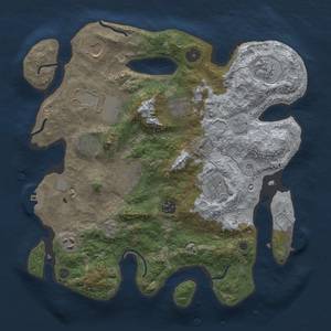 Thumbnail Rust Map: Procedural Map, Size: 3500, Seed: 1846268301, 19 Monuments