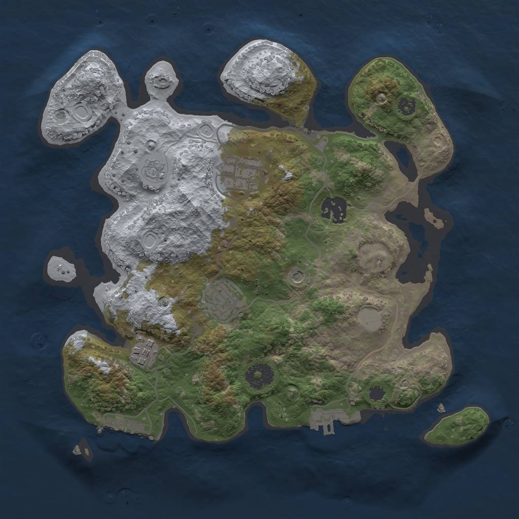 Rust Map: Procedural Map, Size: 2900, Seed: 3063, 13 Monuments