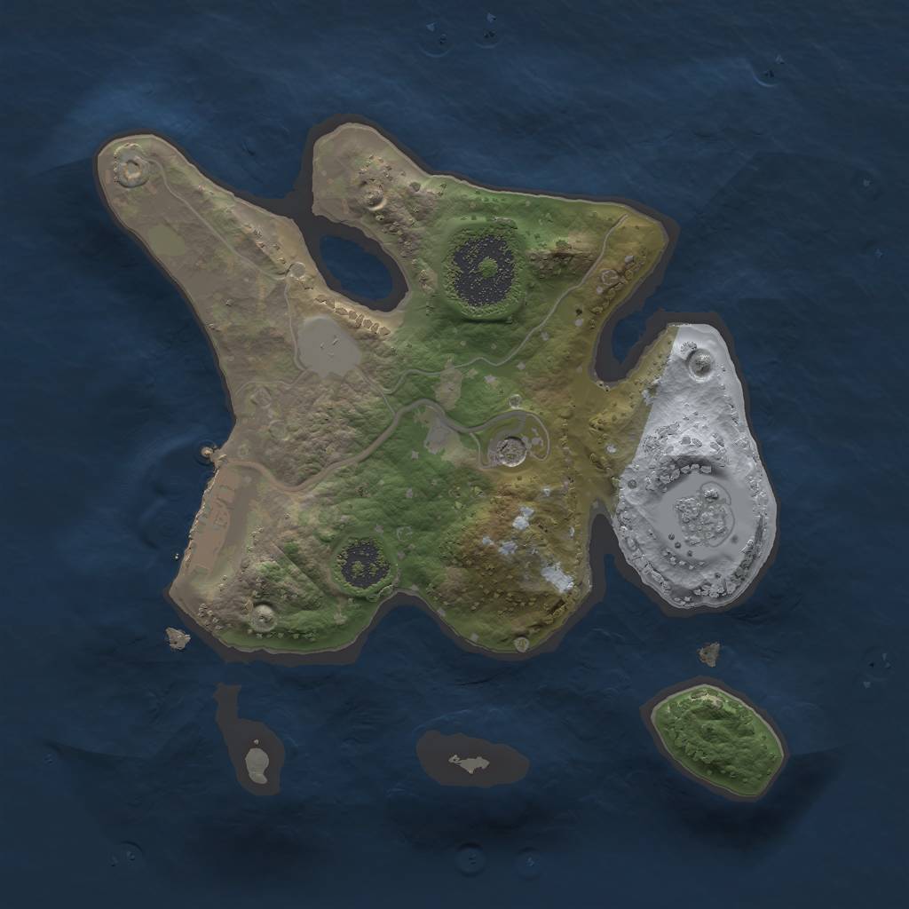 Rust Map: Procedural Map, Size: 2000, Seed: 23918090, 8 Monuments