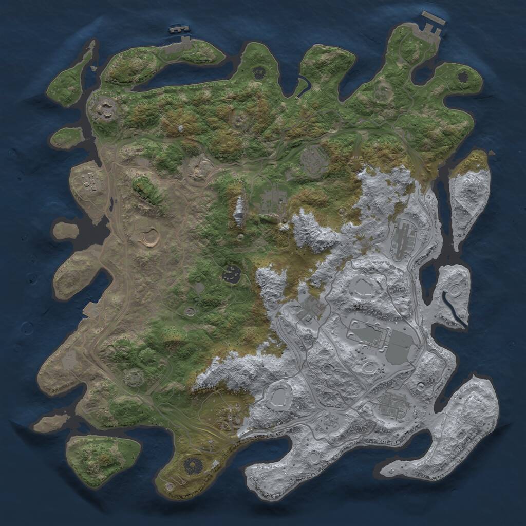 Rust Map: Procedural Map, Size: 4250, Seed: 917326400, 17 Monuments