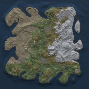 Thumbnail Rust Map: Procedural Map, Size: 4000, Seed: 950874028, 19 Monuments