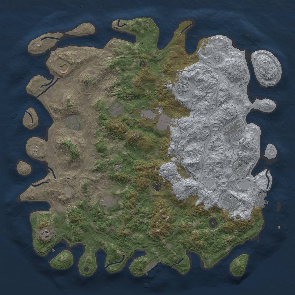 Rust Map: Procedural Map, Size: 4750, Seed: 13337, 20 Monuments