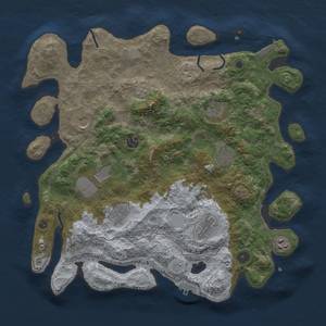 Thumbnail Rust Map: Procedural Map, Size: 4000, Seed: 1575221228, 18 Monuments