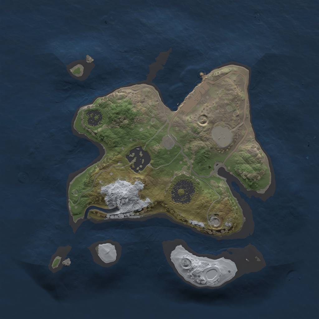 Rust Map: Procedural Map, Size: 2000, Seed: 751185, 7 Monuments