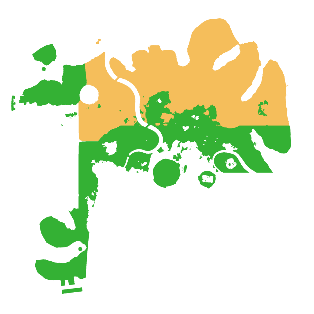 Biome Rust Map: Procedural Map, Size: 3100, Seed: 123454