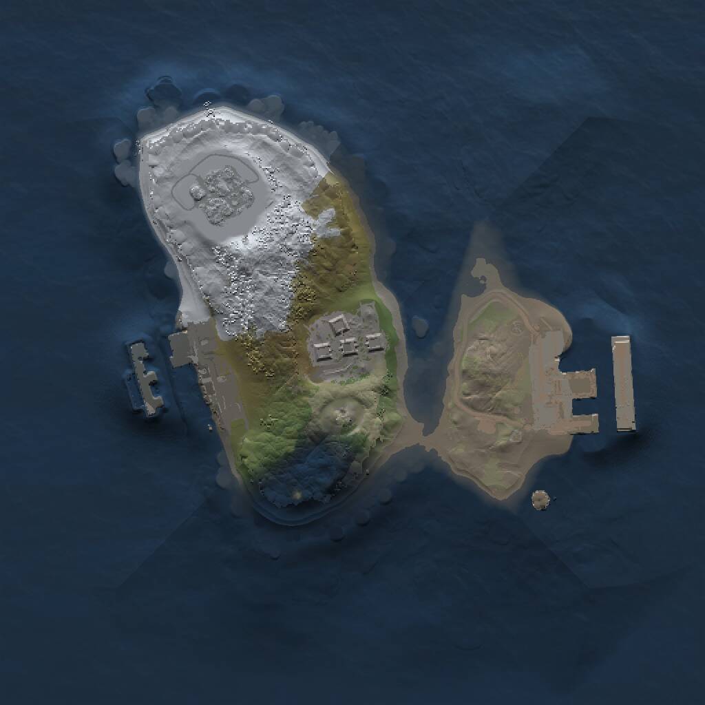 Rust Map: Procedural Map, Size: 1500, Seed: 539564394, 5 Monuments