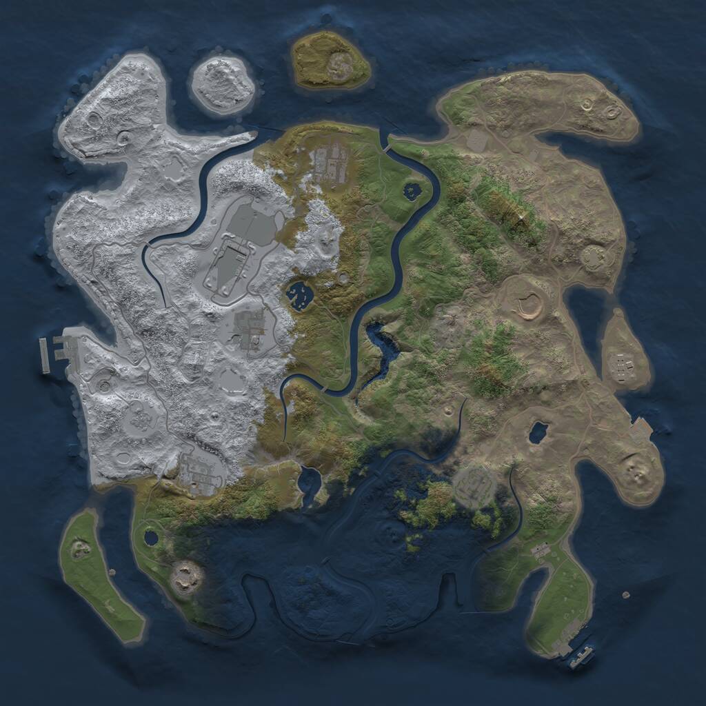 Rust Map: Procedural Map, Size: 4000, Seed: 917887255, 15 Monuments