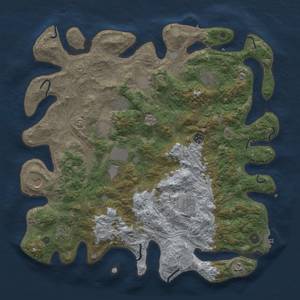 Thumbnail Rust Map: Procedural Map, Size: 4500, Seed: 47311100, 20 Monuments