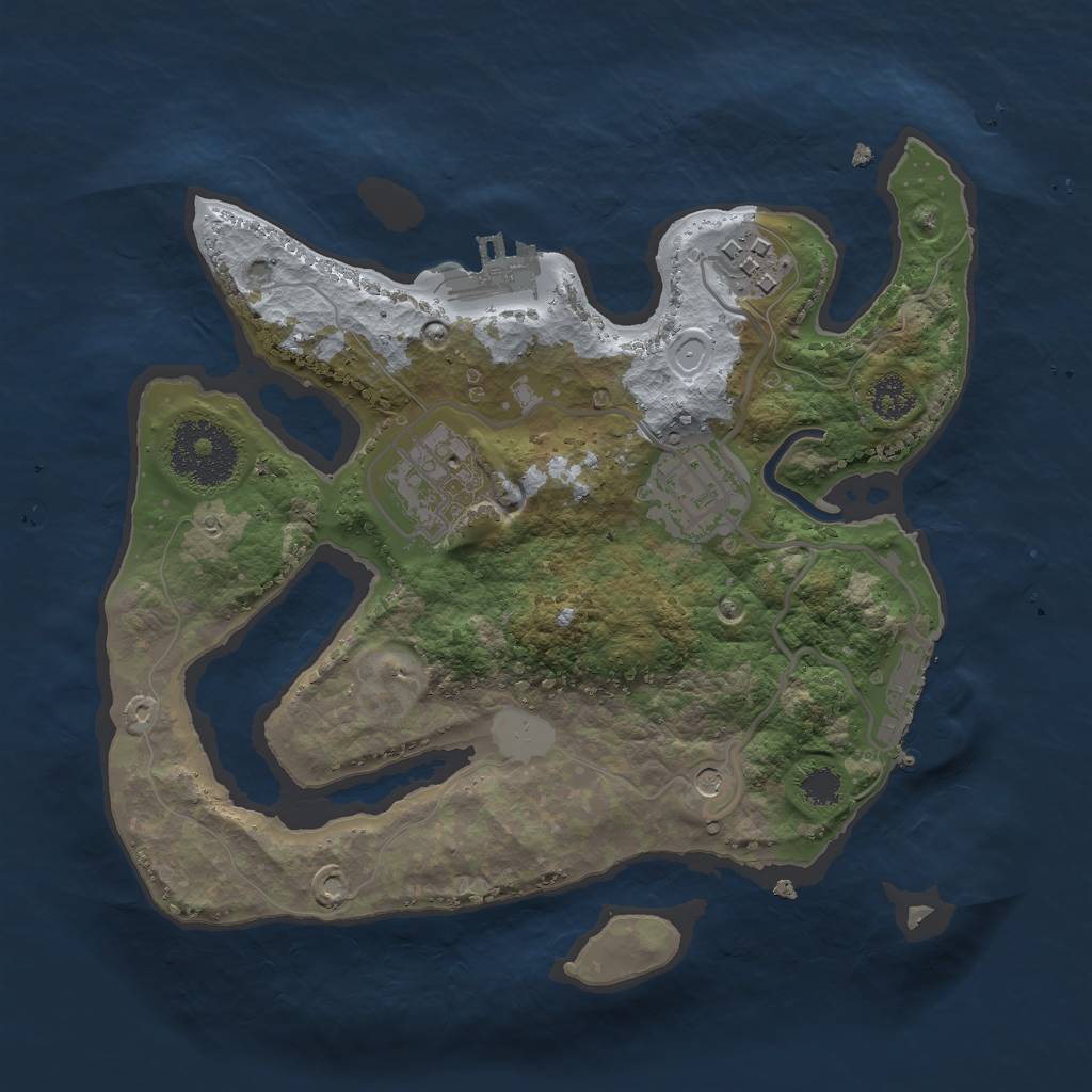 Rust Map: Procedural Map, Size: 2501, Seed: 150, 11 Monuments