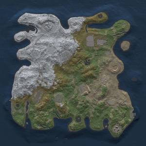 Thumbnail Rust Map: Procedural Map, Size: 3500, Seed: 698925525, 19 Monuments