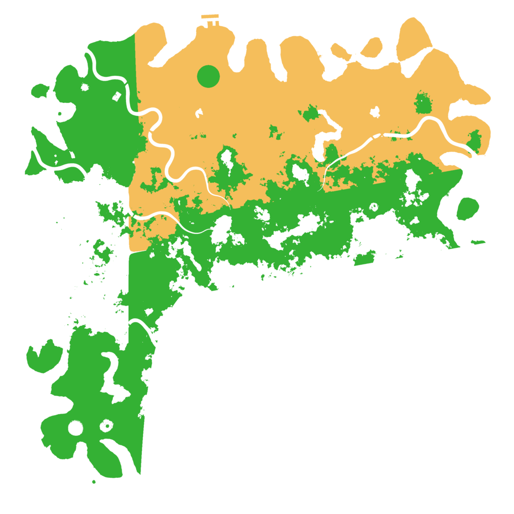 Biome Rust Map: Procedural Map, Size: 6000, Seed: 77