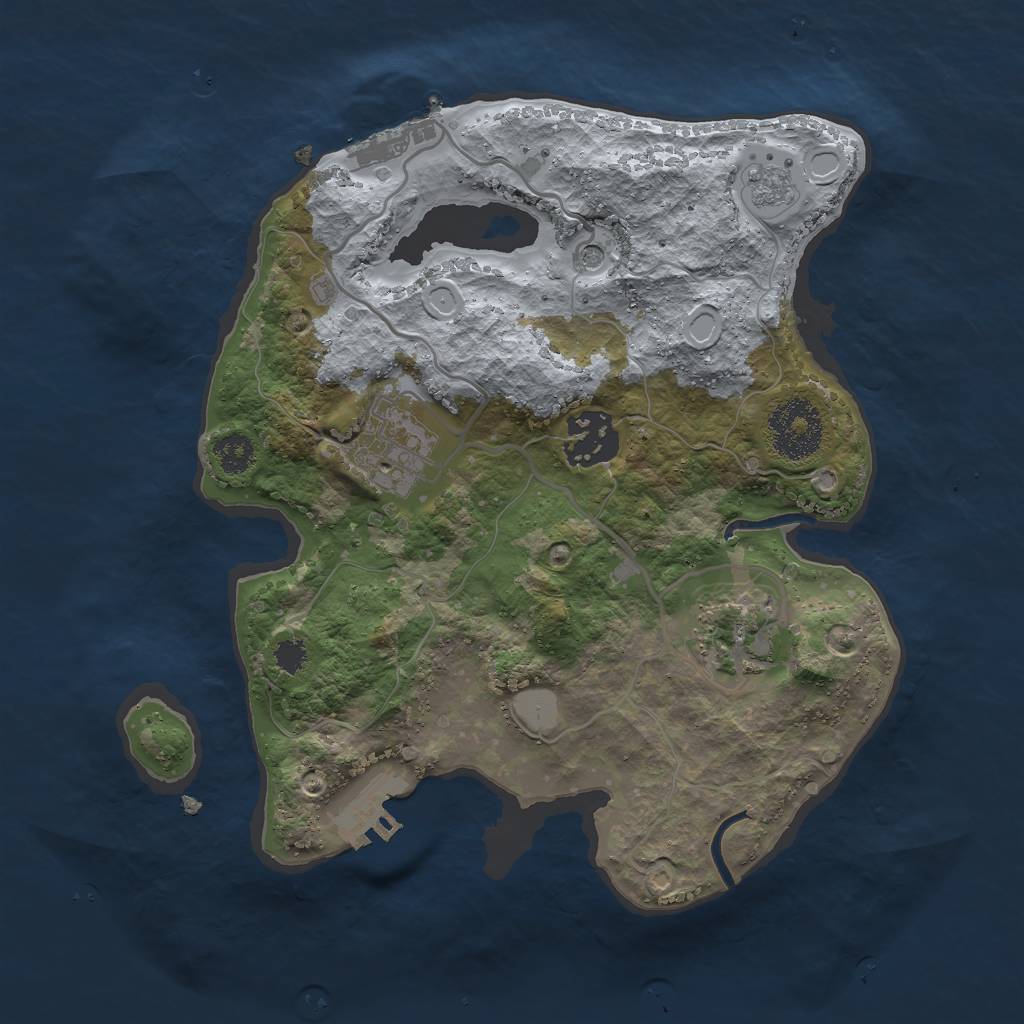 Rust Map: Procedural Map, Size: 2658, Seed: 1423283034, 12 Monuments