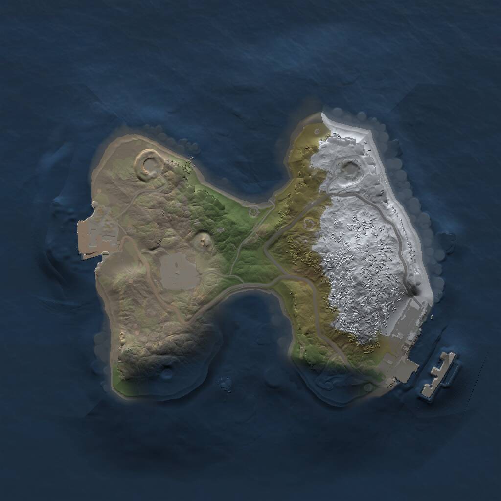 Rust Map: Procedural Map, Size: 1500, Seed: 134115, 2 Monuments