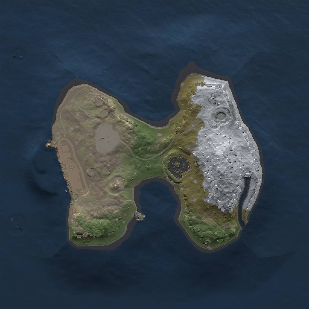 Rust Map: Procedural Map, Size: 1500, Seed: 134115, 5 Monuments
