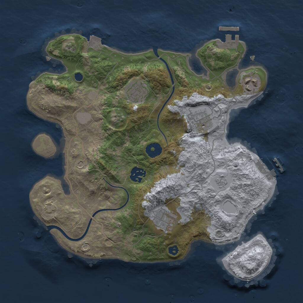 Rust Map: Procedural Map, Size: 3000, Seed: 1699930255, 11 Monuments
