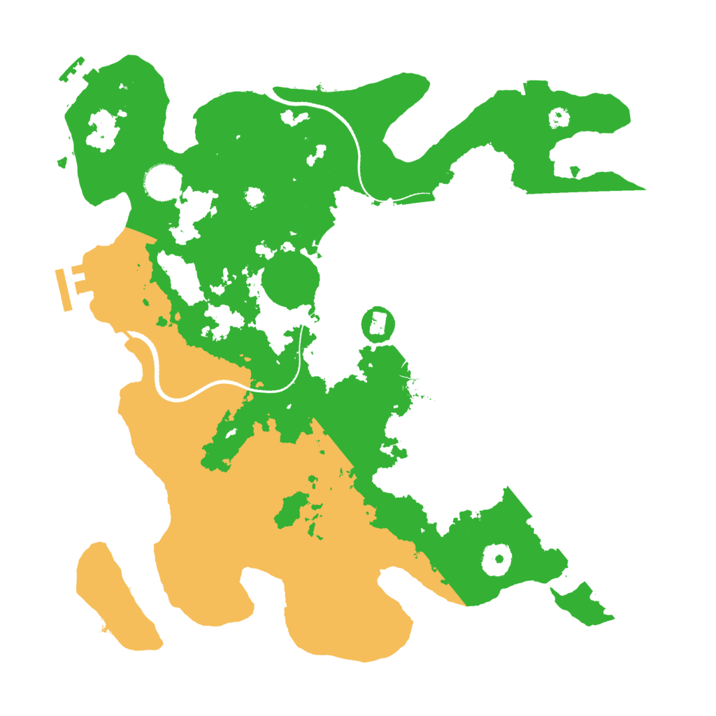 Biome Rust Map: Procedural Map, Size: 3400, Seed: 14875