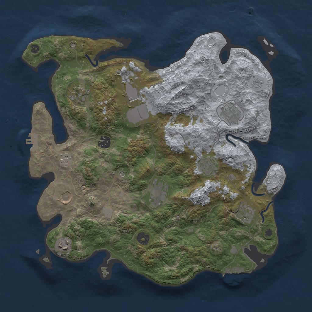 Rust Map: Procedural Map, Size: 3700, Seed: 1772426088, 19 Monuments