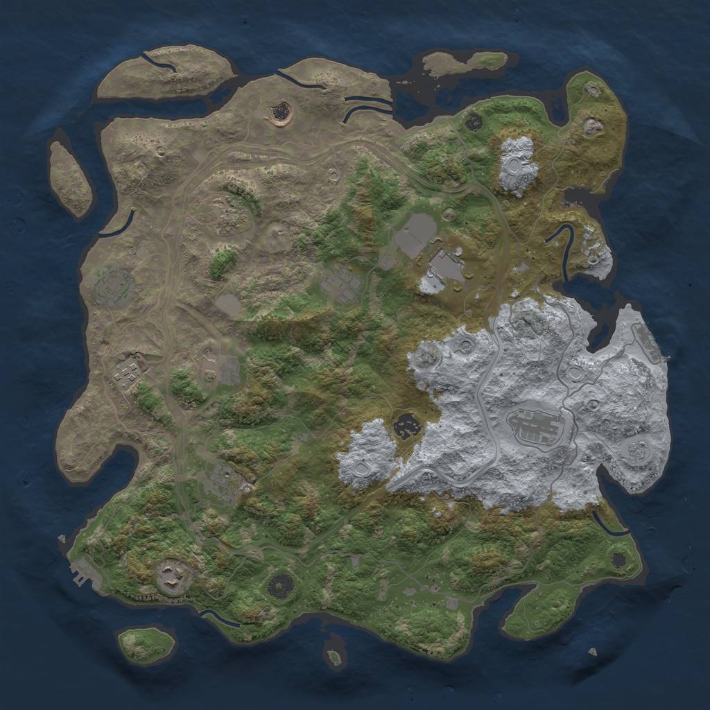 Rust Map: Procedural Map, Size: 4250, Seed: 9112001, 20 Monuments