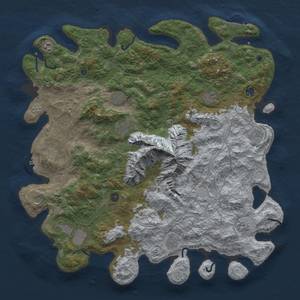 Thumbnail Rust Map: Procedural Map, Size: 5000, Seed: 523949985, 20 Monuments