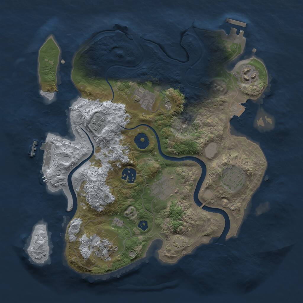 Rust Map: Procedural Map, Size: 3000, Seed: 1767733947, 12 Monuments