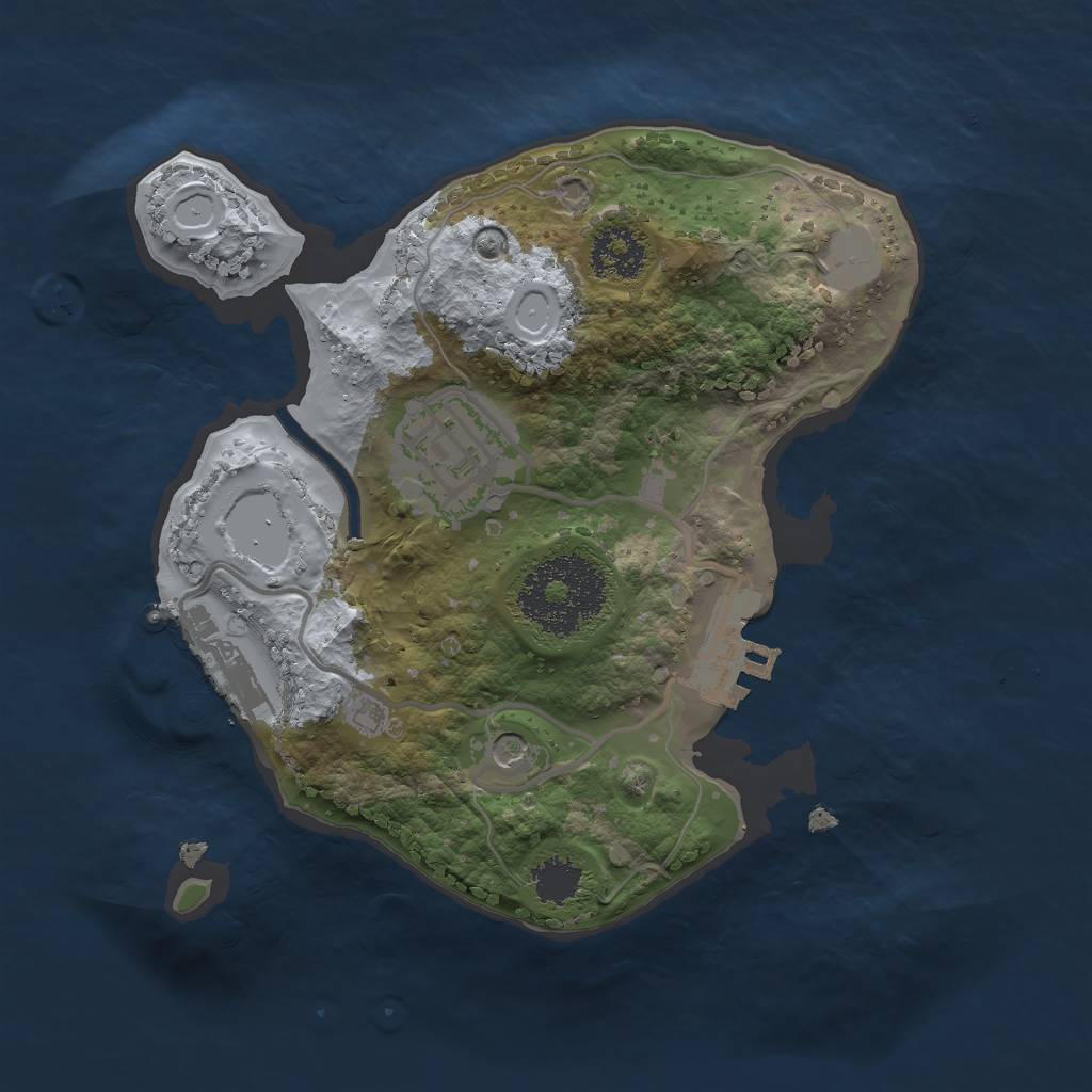 Rust Map: Procedural Map, Size: 2000, Seed: 1589166971, 9 Monuments