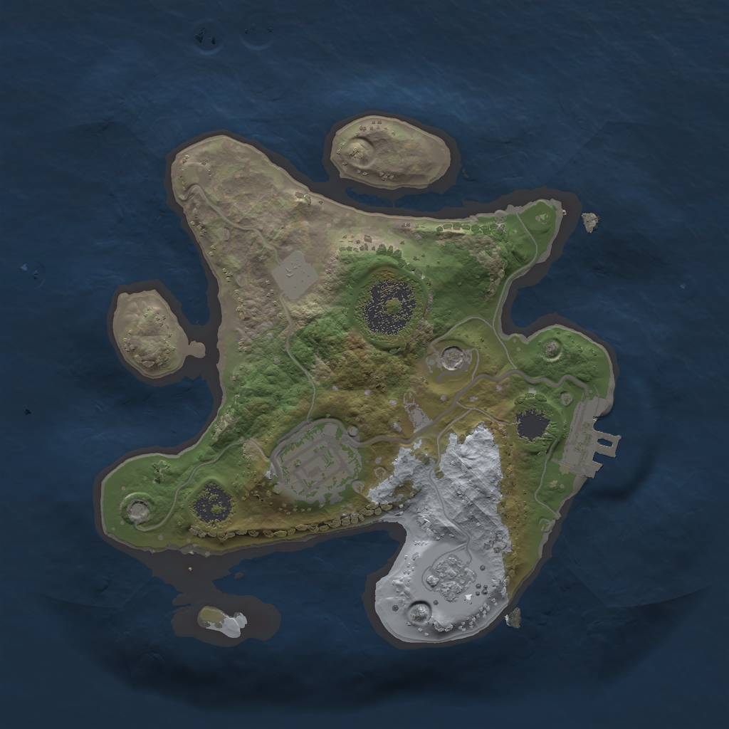 Rust Map: Procedural Map, Size: 2000, Seed: 26092906, 9 Monuments